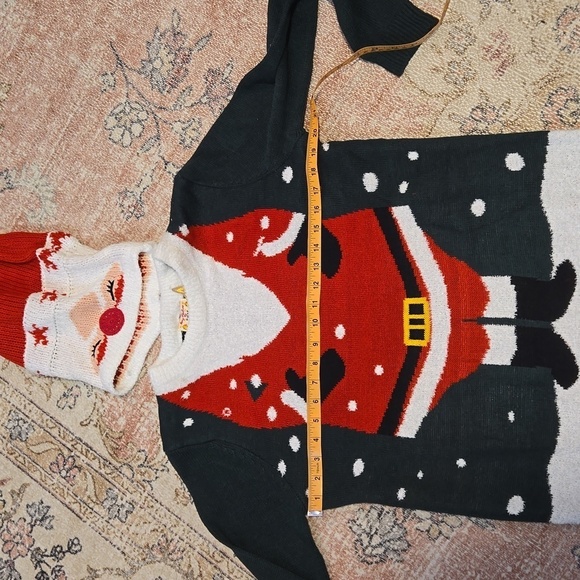Merry Christmas by Poof Naughty Santa Christmas Sweater and Hat Set - Size M - Picture 9 of 12